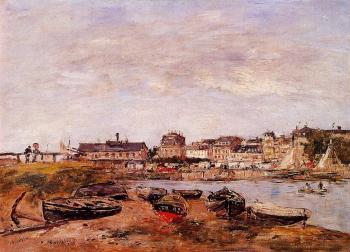 尤金 佈丹 Trouville, the View from Deauville on Market Day